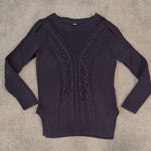 Tildon Cable Knit Sweater Size Medium Grey Coastal Grandma